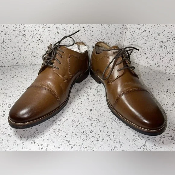 Nunn Bush | Shoes | Nunn Bush Comfort Gel Dress Flex Cognac Brown Oxfords  Lace Up Dress Shoe 9m | Poshmark
